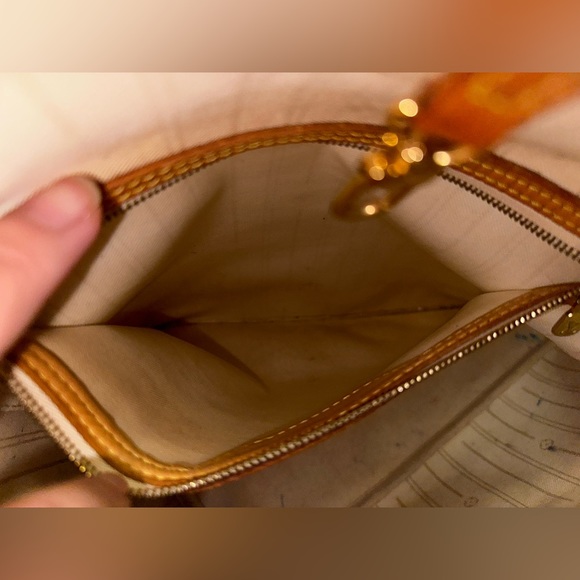 AUTHENTIC LOUIS VUITTON NEVERFULL DAMIER AZURE MM BEIGE INTERIOR - Picture 13 of 14